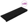 Alfombrilla escalera 30 uds 65x21x4 cm negro 1