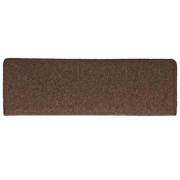 Alfombrilla escalera 30 uds 65x21x4 cm marrón M 4