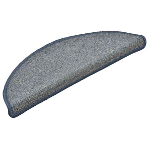 Alfombrilla escalera 30 uds gris claro and azul 56x17x3 cm H