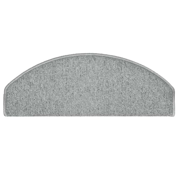 Alfombrilla escalera 30 uds gris claro 65x24x4 cm M 4