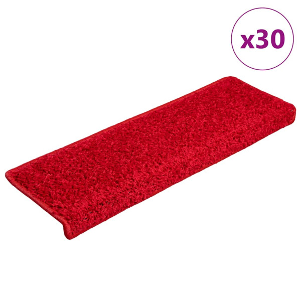 Alfombrilla escalera 30 uds 65x21x4 cm rojo M 2