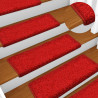 Alfombrilla escalera 30 uds 65x21x4 cm rojo 5