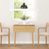 Dining Table Natural Solid Wood Rubber 1