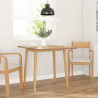 Dining Table Natural Solid Wood Rubber 3