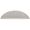 Alfombrilla autoadhesiva escalera sisal 30uds Platina 56x17x3cm 5