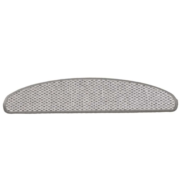 Tapetes escada adesivos aspeto sisal 30 pcs 65x21x4cm platina M 3