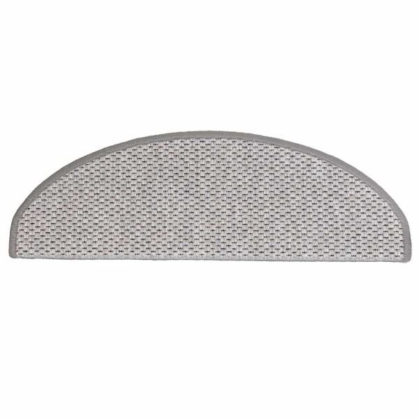 Tapetes escada adesivos aspeto sisal 30 pcs 65x21x4cm platina M 5