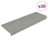 Tapetes escada adesivos aspeto sisal 30 pcs 65x21x4 cm verde 1