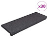 Alfombra autoadhesiva escalera sisal 30 uds 65x21x4cm antracita 1