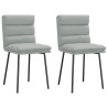 Cadeiras de jantar 2 pcs veludo cinzento-claro 1