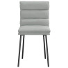 Cadeiras de jantar 2 pcs veludo cinzento-claro 4