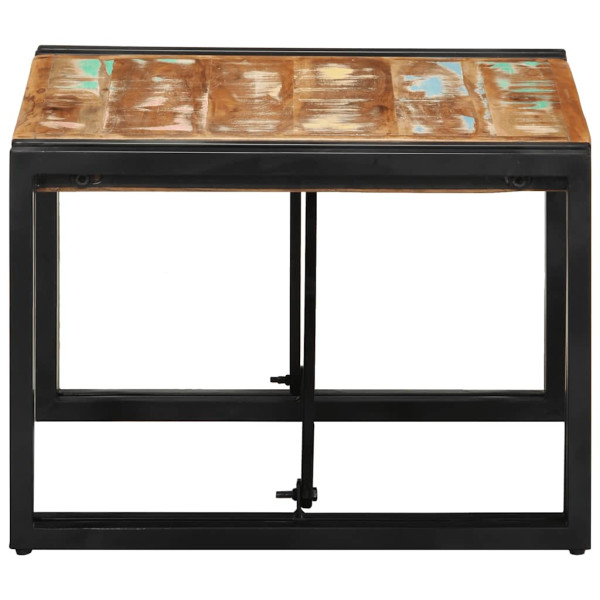 Mesa de centro multicor 50x50x35 cm madeira maciça recuperada M 3
