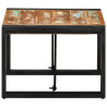 Mesa de centro multicolor 50x50x35 cm madera maciza reciclada 3