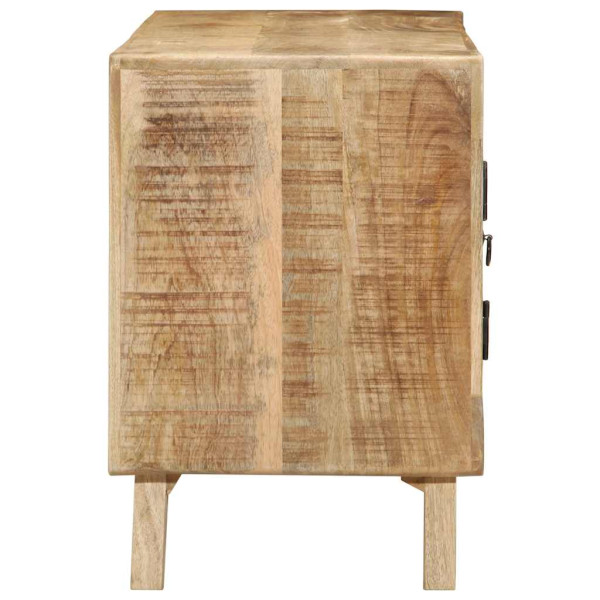 Mueble de TV madera maciza de mango rugosa 105x46x32 cm M 3