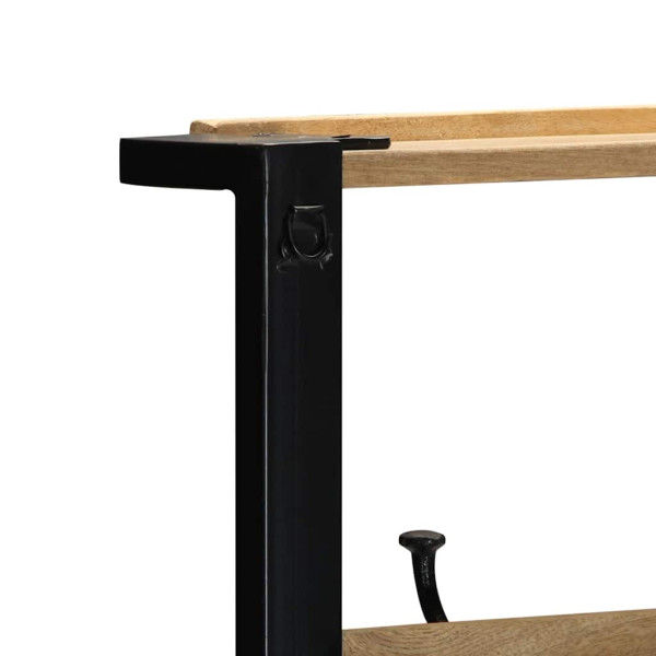 Suporte para roupas 80x40x190cm madeira mangueira maciça áspera M 5