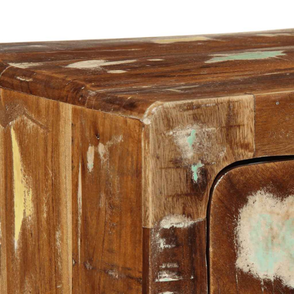 Mueble de TV de pared madera maciza reciclada 100x32x25 cm M 5