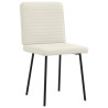 Cadeiras de jantar 4 pcs veludo cor creme 3