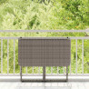 Mesa de jardín plegable gris 90x51x75 cm ratán sintético 3