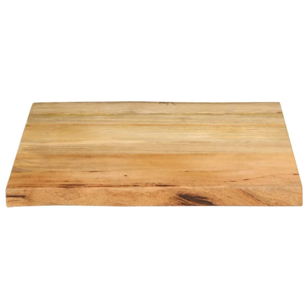 Tablero de mesa borde natural madera maciza mango 40x40x2.5 cm M 3