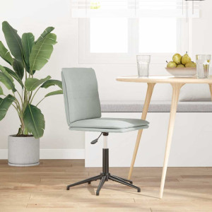 Silla de comedor terciopelo gris claro H