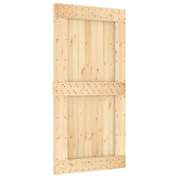 Puerta corredera con herrajes madera maciza de pino 100x210 cm M 3