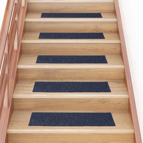 Alfombrillas escaleras autoadhesivas 30uds gris azul 76x20 cm D