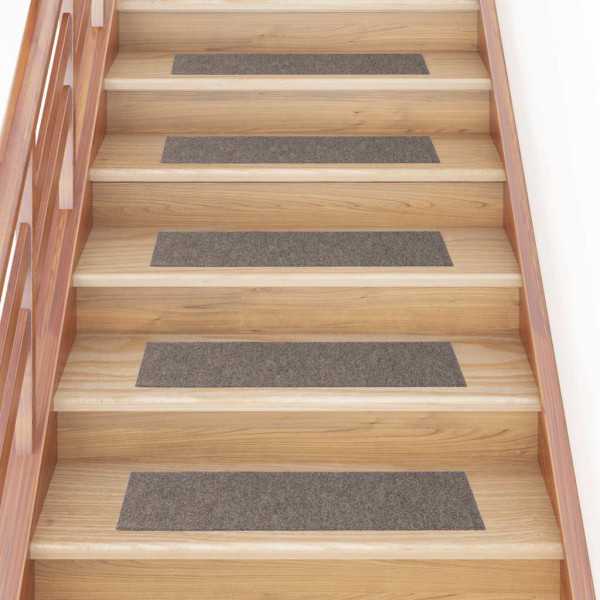 Alfombrillas escaleras autoadhesivas 30uds crema 76x20 cm D