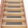 Alfombrillas escaleras autoadhesivas 30uds crema 76x20 cm 1