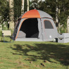 Tenda familiar estilo Igloo 6 pessoas imperm. cinza/laranja 1