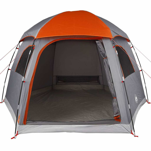 Tienda familiar Igloo para 6 personas impermeable gris naranja M 5