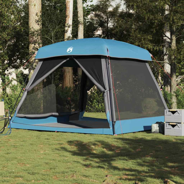 Tenda familiar estilo cabana para 6 pessoas impermeável azul M 4