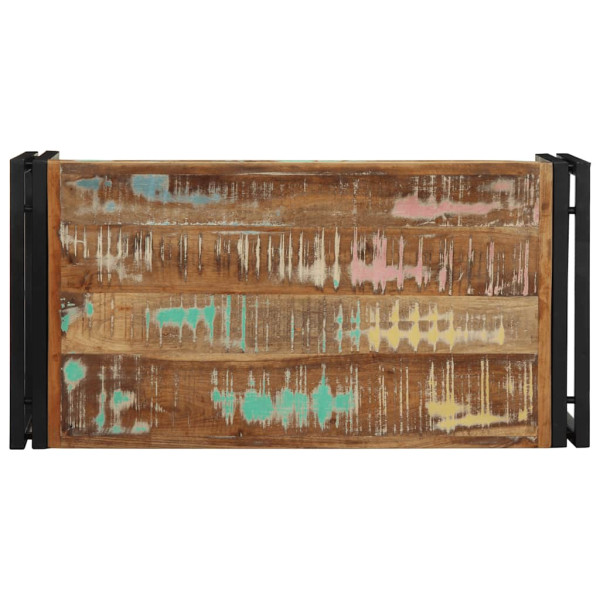 Mesa de centro multicor 80x40x35 cm madeira maciça recuperada M 4