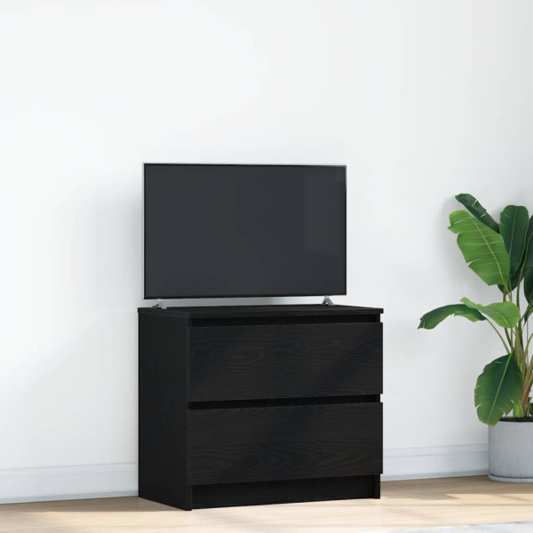 Mueble para TV madera contrachapada negro 60x35x54 cm D