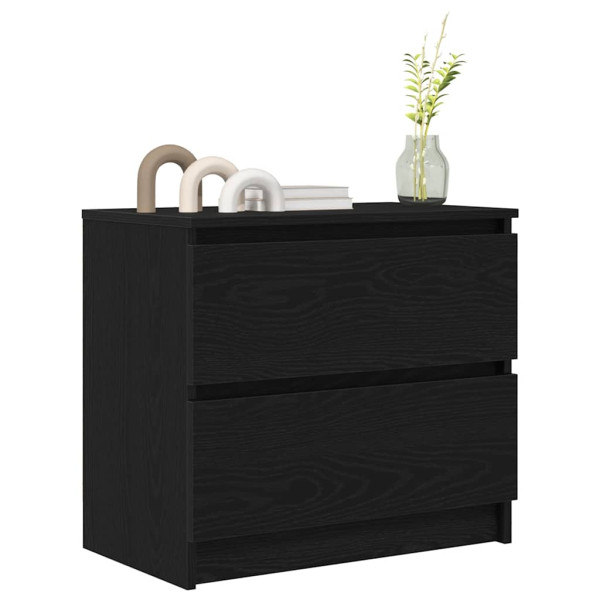Mueble para TV madera contrachapada negro 60x35x54 cm M 4