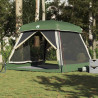 Tenda familiar estilo cabana para 6 pessoas impermeável verde 4