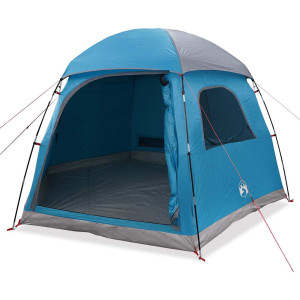 Tienda familiar Igloo para 6 personas impermeable azul H