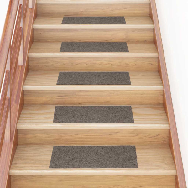 Alfombrillas escaleras autoadhesivas 30uds crema 60x25 cm D