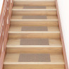 Alfombrillas escaleras autoadhesivas 30uds marrón claro 60x25cm 1