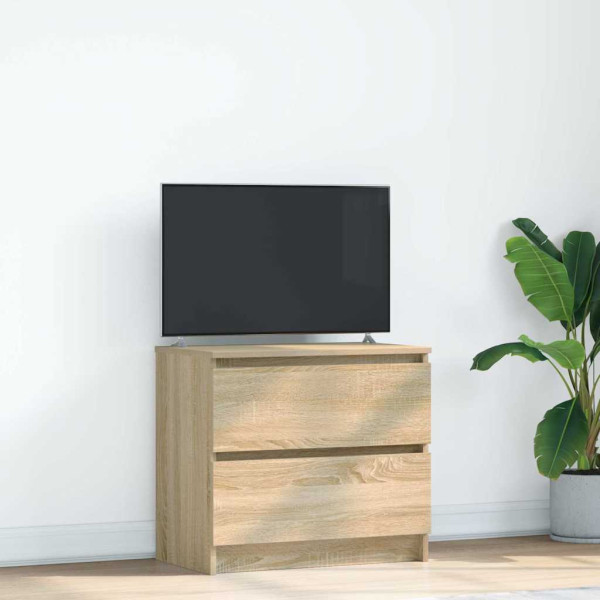 Mueble para TV madera contrachapada roble ahumado 60x35x54 cm D