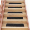 Alfombrillas escaleras autoadhesivas 30uds negro 76x20 cm 1