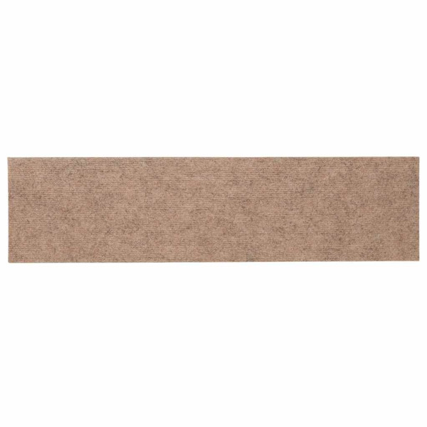 Tapetes de escada autoadesivos 30 peças 76x20 cm marrom claro retangular M 5