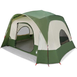 Tenda familiar estilo cabana para 6 pessoas impermeável verde H