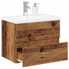 Mueble con lavabo integrado madera envejecida 61x39.5x49 cm 1