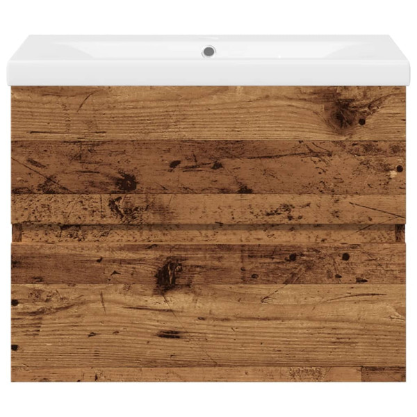 Mueble con lavabo integrado madera envejecida 61x39.5x49 cm M 5