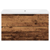 Mueble con lavabo integrado madera envejecida 81x39.5x49 cm 5