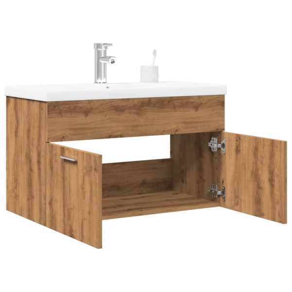 Juego de muebles baño 2 piezas madera ingeniería roble artisan D