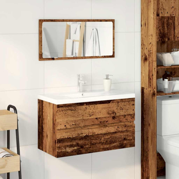 Conjunto de muebles de baño de madera antigua madera ingeniería M 3
