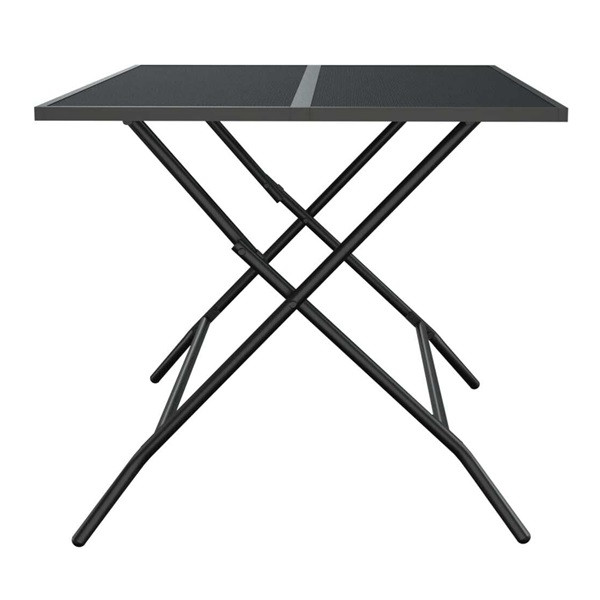 Mesa de jardín plegable malla acero gris antracita 110x80x72 cm M 3
