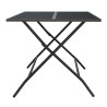 Mesa de jardim dobrável 110x80x72 cm malha de aço antracite 3