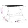 Mesa de jardim dobrável 110x80x72 cm malha de aço antracite 4